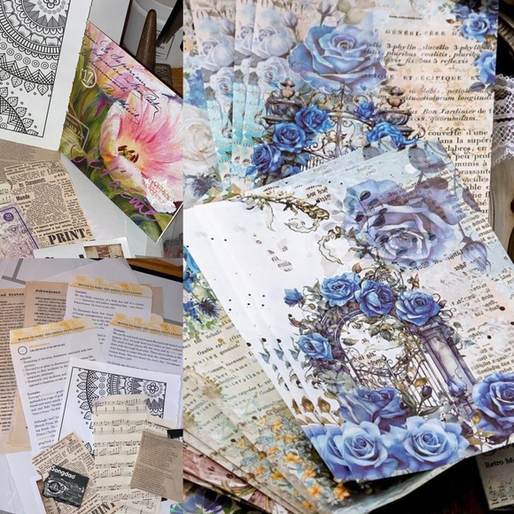 Junk Journaling Scrapbook Card Collage Making Scrapbooking Materials Ephemera - Picture 8 of 9